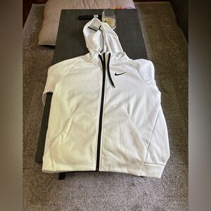 Nike Dri Fit White/Black Zipup Jacket Good As New